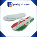 Colorful Stripe Printed Insole Rubber Men Slipper Wholesale